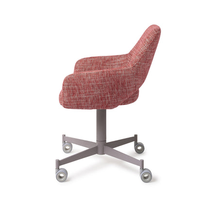 Yanai Dining Chair Berry Bars Caster Grey