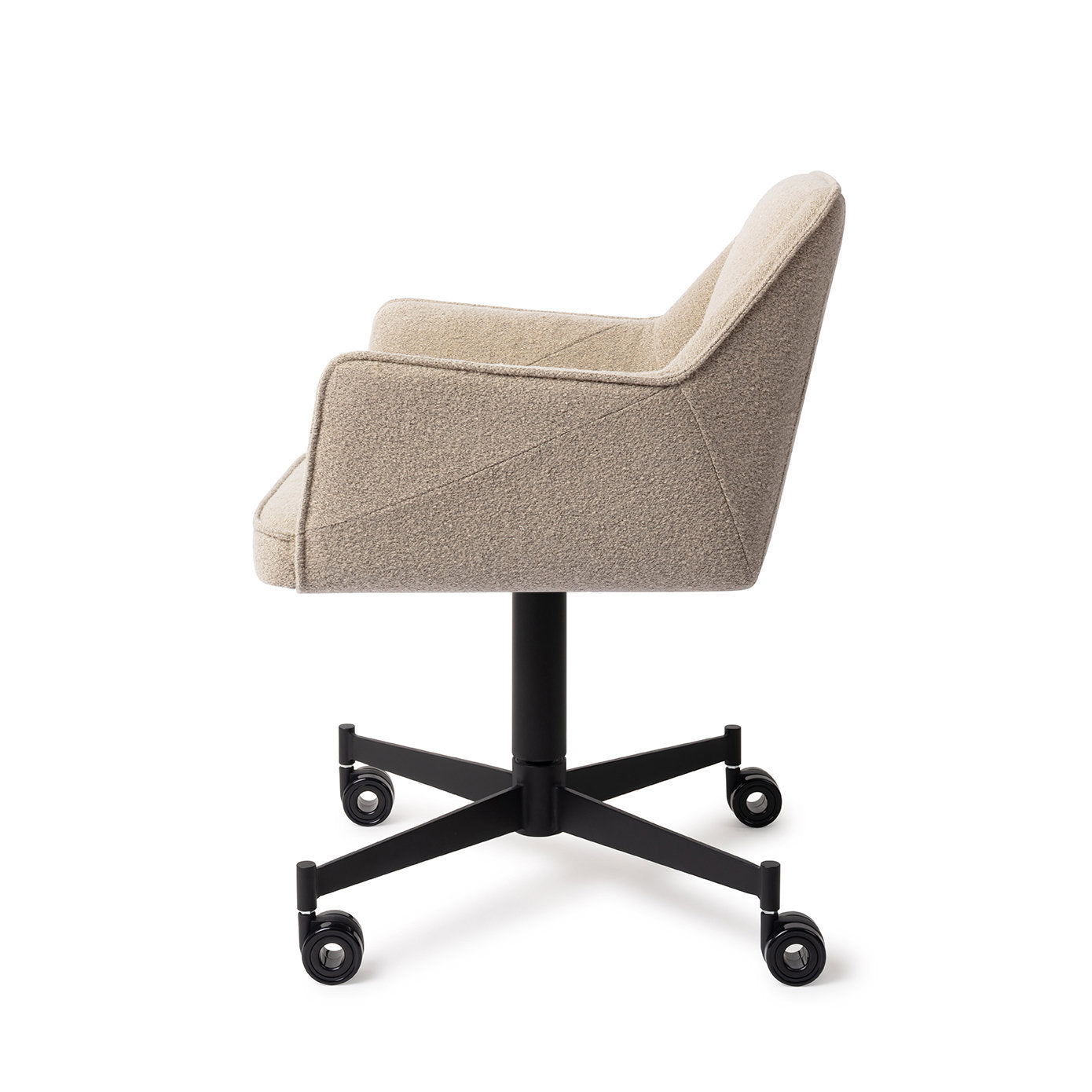 Tome Dining Chair Great Greige Caster Black