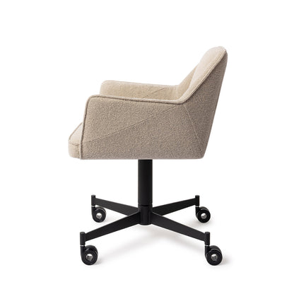 Tome Dining Chair Great Greige Caster Black