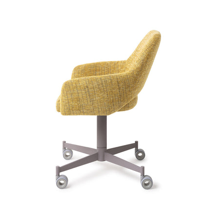 Yanai Dining Chair Lemon Lines Caster Grey