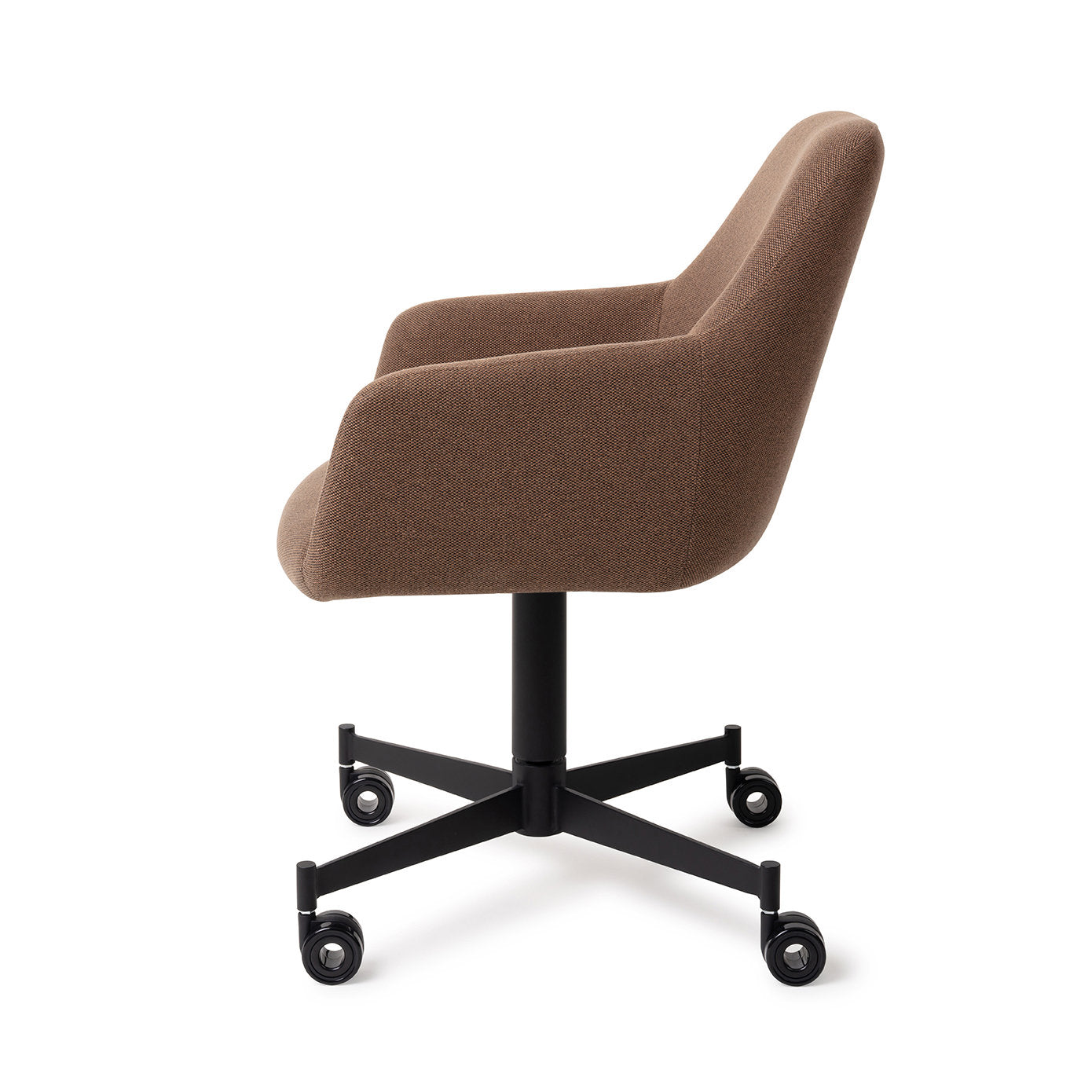 Hiroo Dining Chair Rustic Rye Caster Black