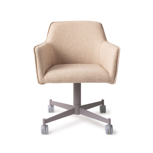 Hofu Dining Chair Wild Walnut Caster Grey