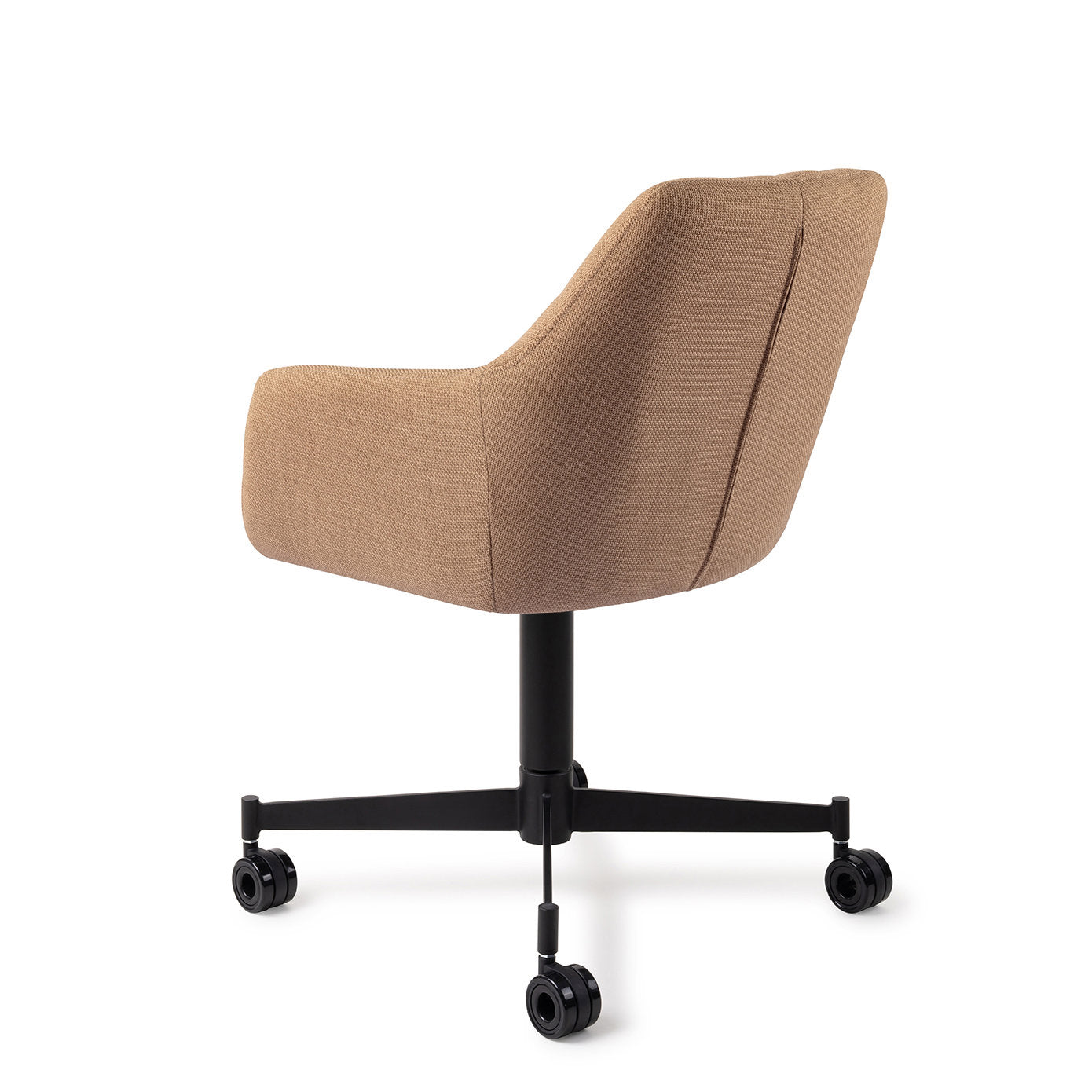 Noto Dining Chair Toasted Toffee Caster Black