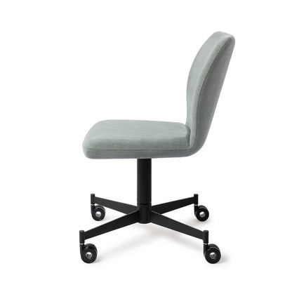 Ikata Dining Chair Breezy Blue Caster Black