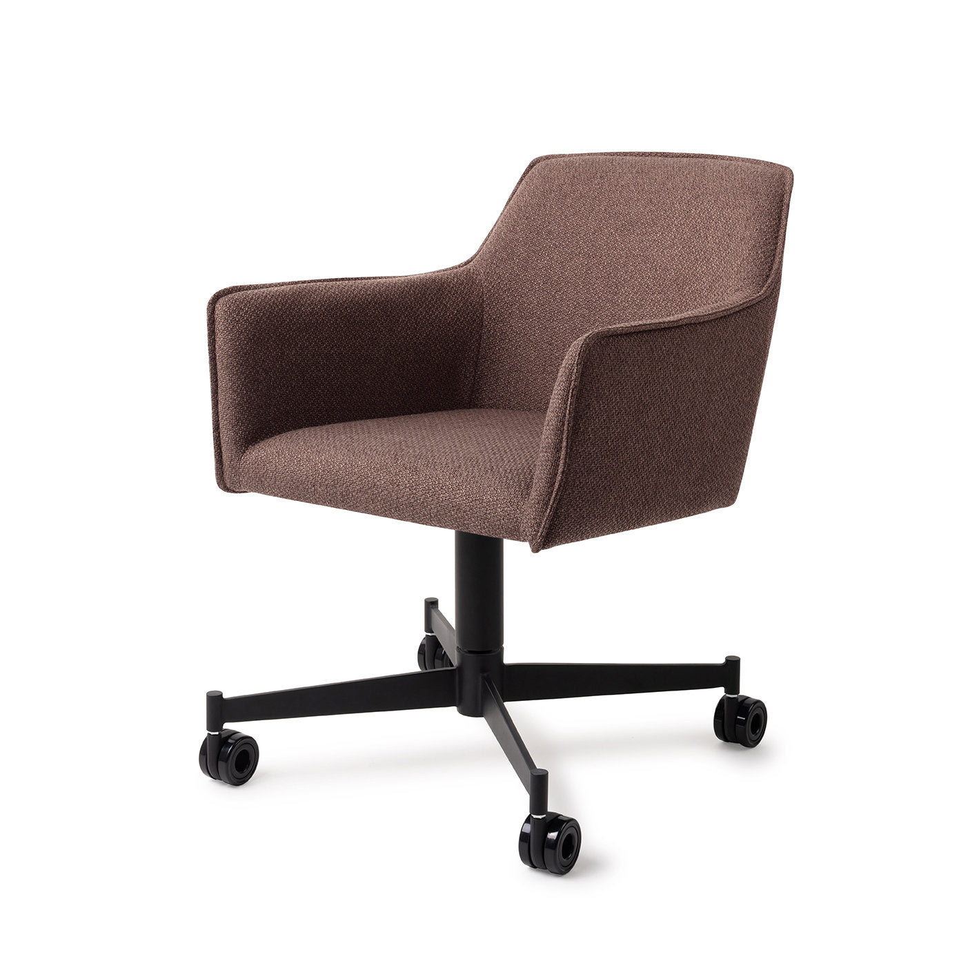 Hofu Dining Chair Potters Clay Caster Black