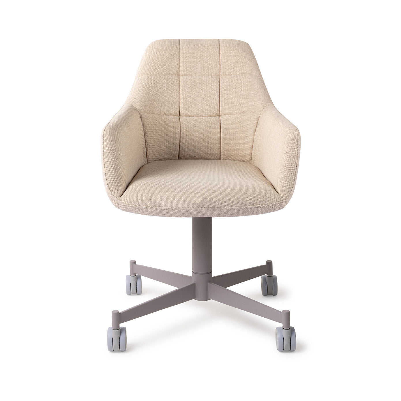 Noto Dining Chair Overnight Oats Caster Grey