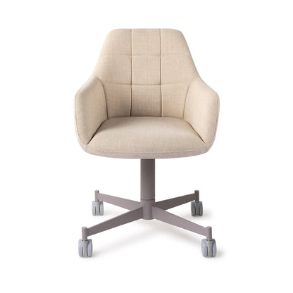 Noto Dining Chair Overnight Oats Caster Grey