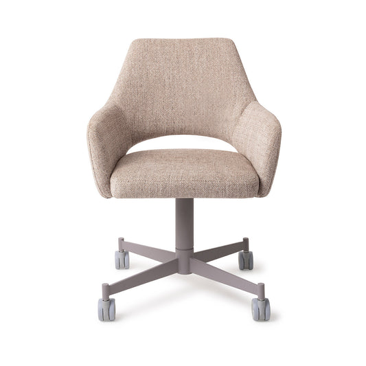 Yanai Dining Chair Biscuit Beach Caster Grey