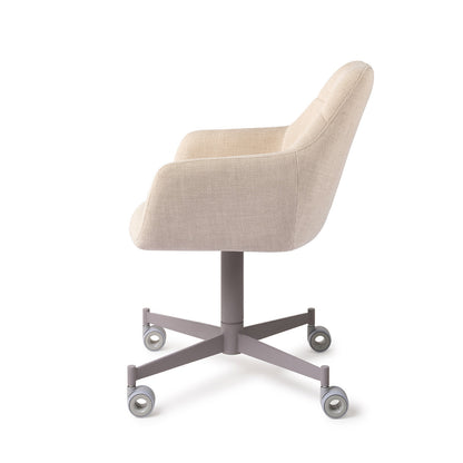 Noto Dining Chair Overnight Oats Caster Grey