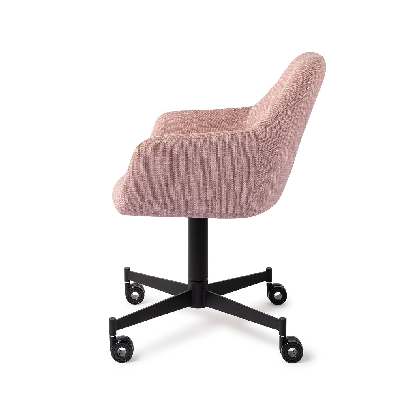 Noto Dining Chair Vintage Rose Caster Black