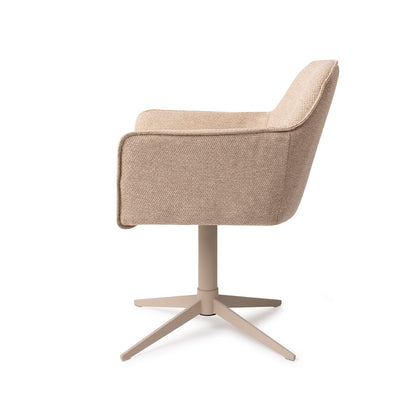Hofu Dining Chair Wild Walnut Quad Beige