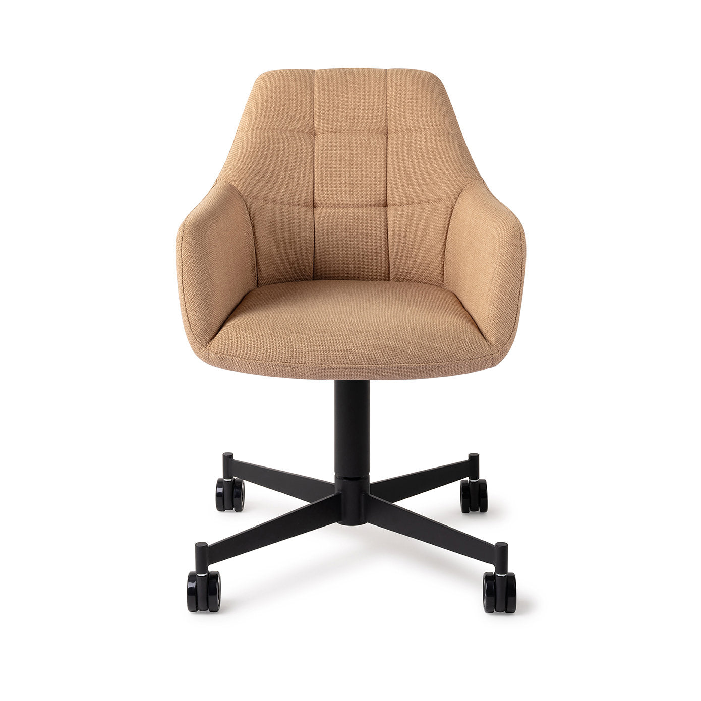 Noto Dining Chair Toasted Toffee Caster Black