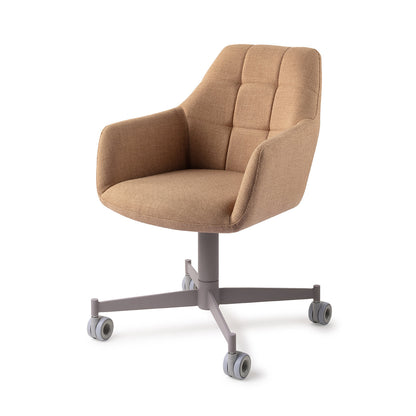 Noto Dining Chair Toasted Toffee Caster Grey