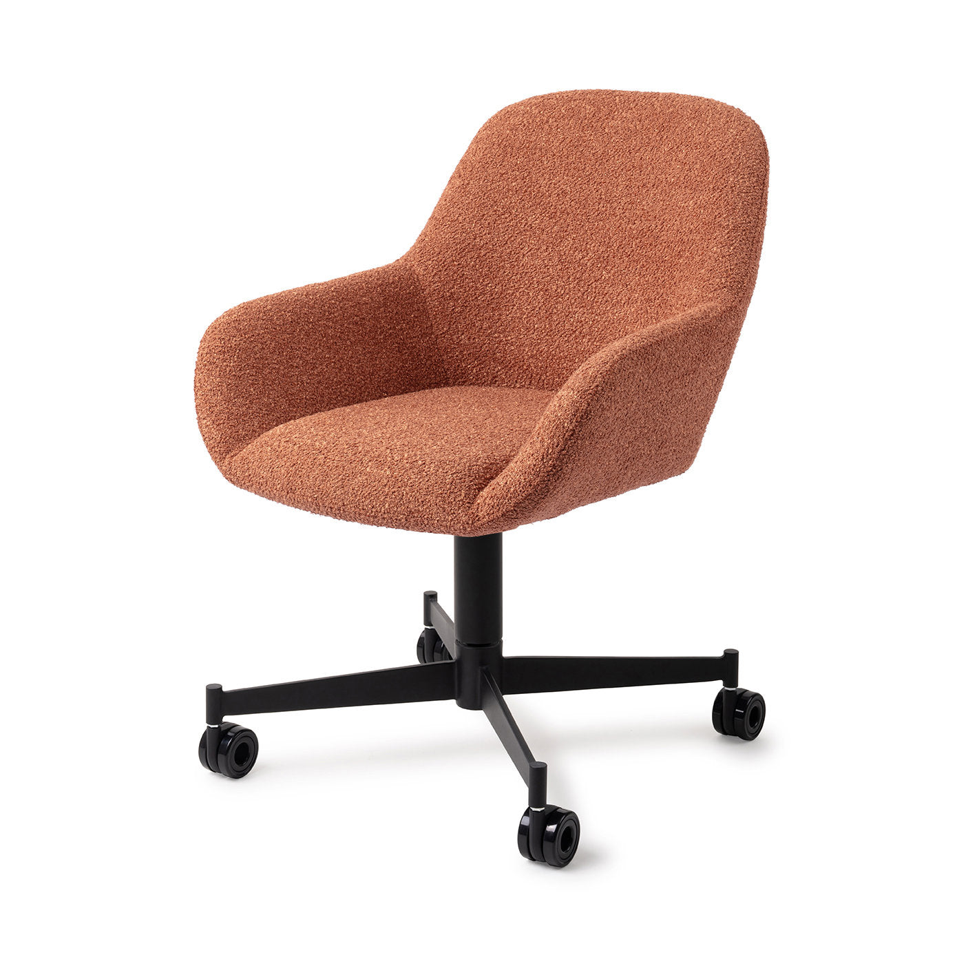 Kushi Dining Chair Amber Autumn Caster Black