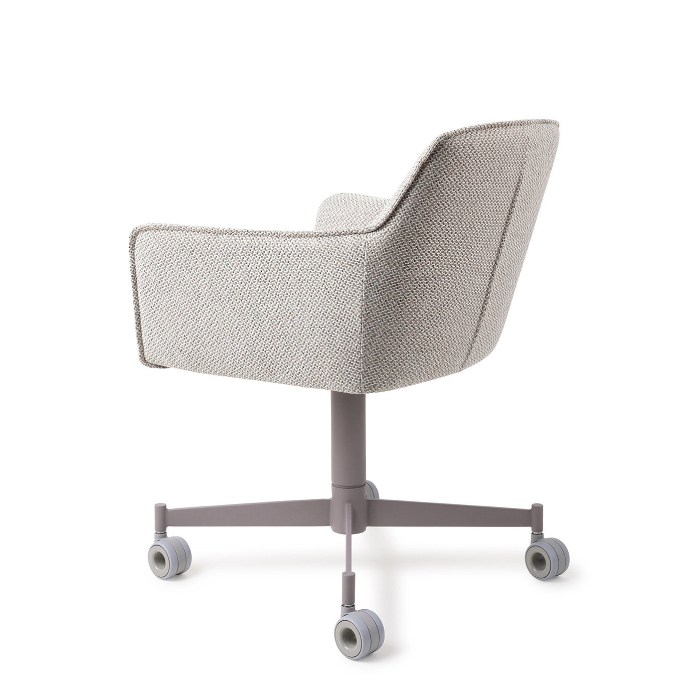 Hofu Dining Chair Checkers Charm Caster Grey