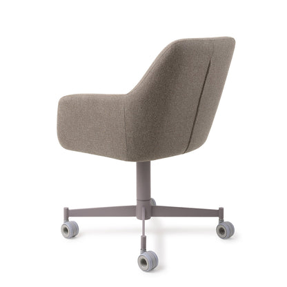 Hiroo Dining Chair Foggy Fusion Caster Grey