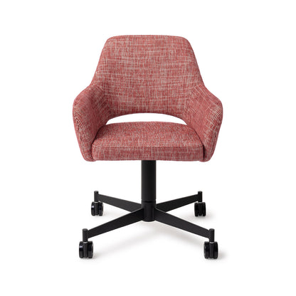 Yanai Dining Chair Berry Bars Caster Black