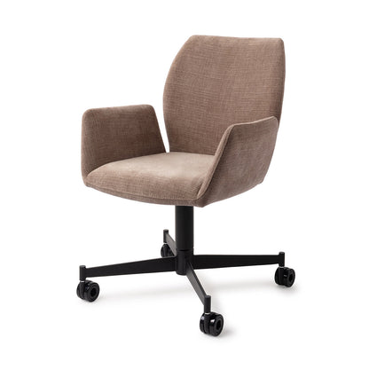 Misaki Dining Chair Mocha Mist Caster Black