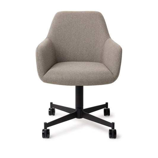 Hiroo Dining Chair Foggy Fusion Caster Black