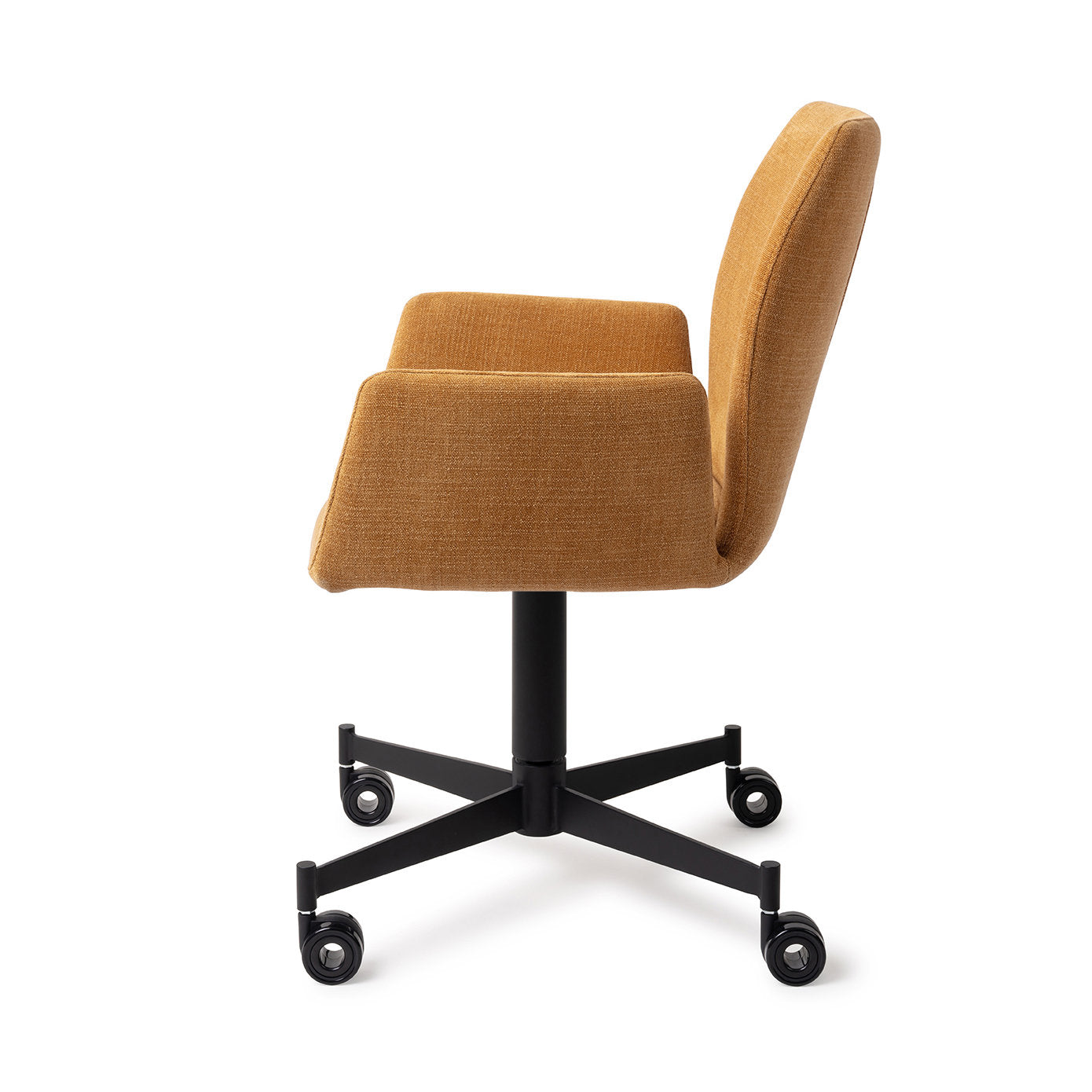 Misaki Dining Chair Honey Harvest Caster Black