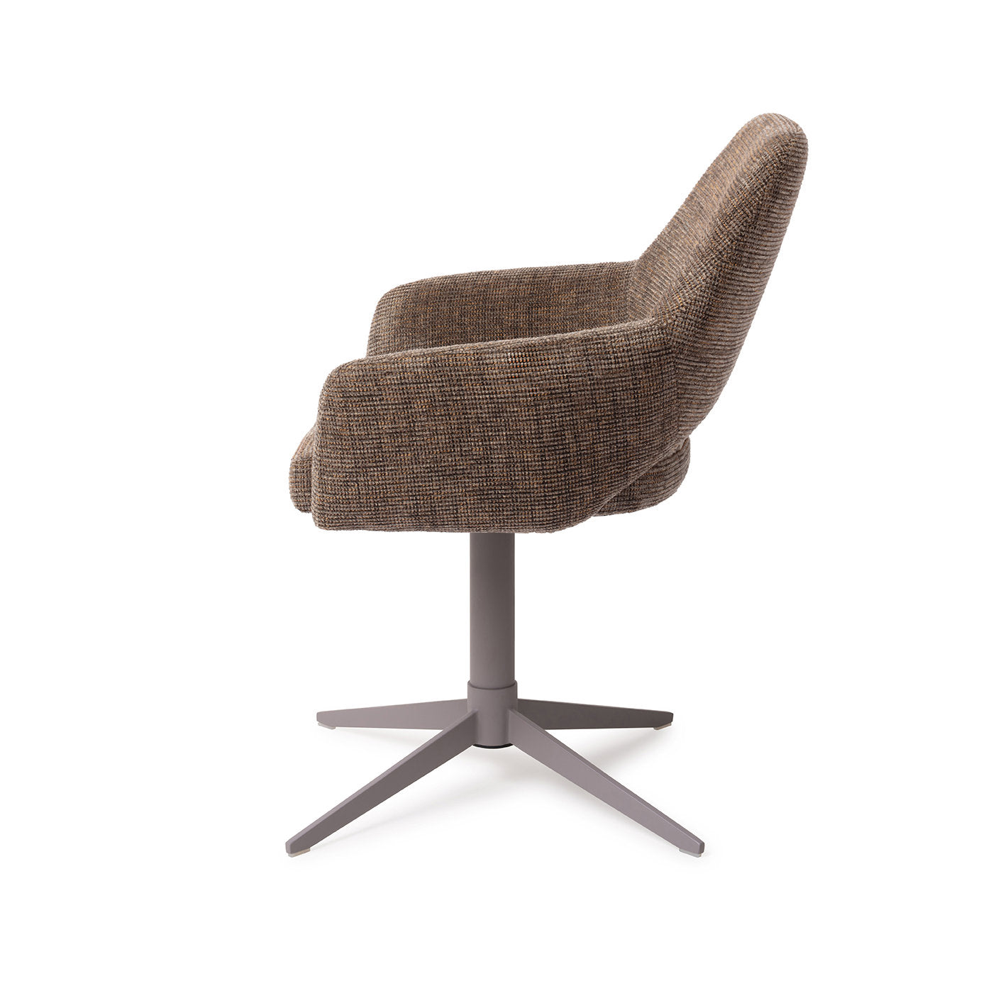 Yanai Dining Chair Checked Chestnut Quad Grey