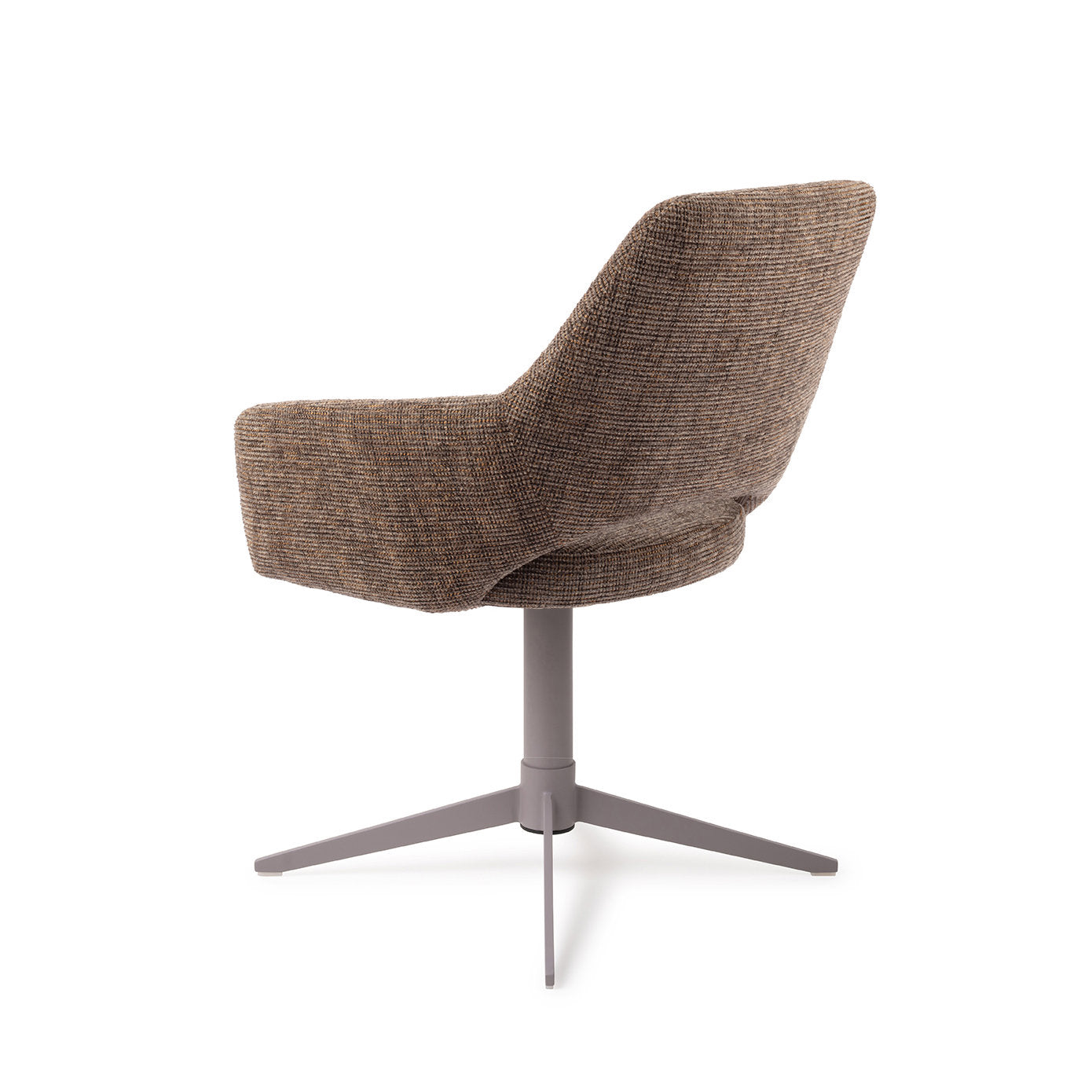 Yanai Dining Chair Checked Chestnut Quad Grey
