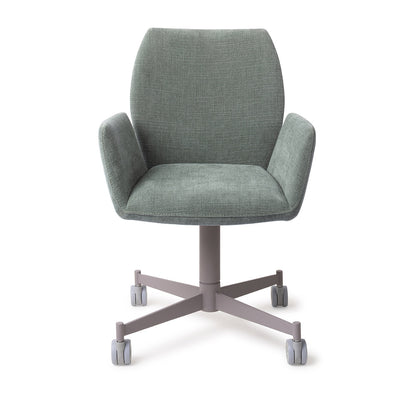 Misaki Dining Chair Breezy Blue Caster Grey