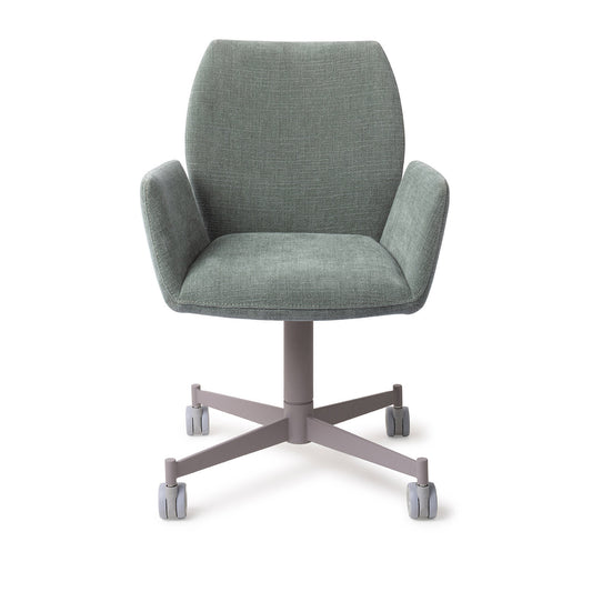 Misaki Dining Chair Breezy Blue Caster Grey