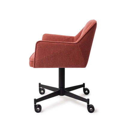 Tome Dining Chair Shabby Saffron Caster Black