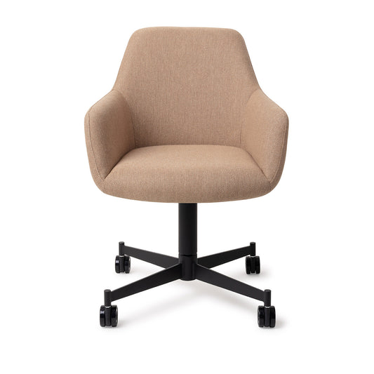 Hiroo Dining Chair Whisper Wheat Caster Black