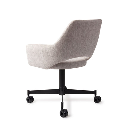 Yanai Dining Chair Pigeon Caster Black