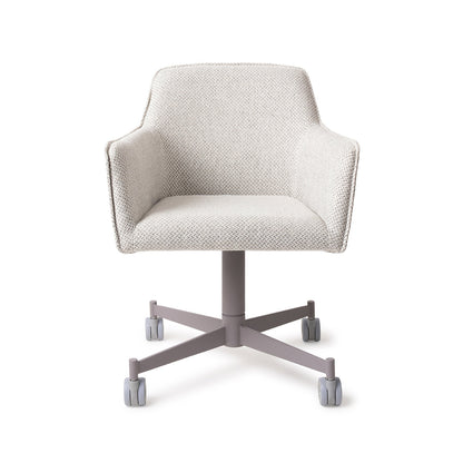 Hofu Dining Chair Checkers Charm Caster Grey