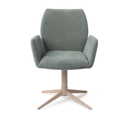 Misaki Dining Chair Breezy Blue Quad Beige