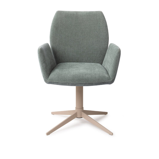 Misaki Dining Chair Breezy Blue Quad Beige