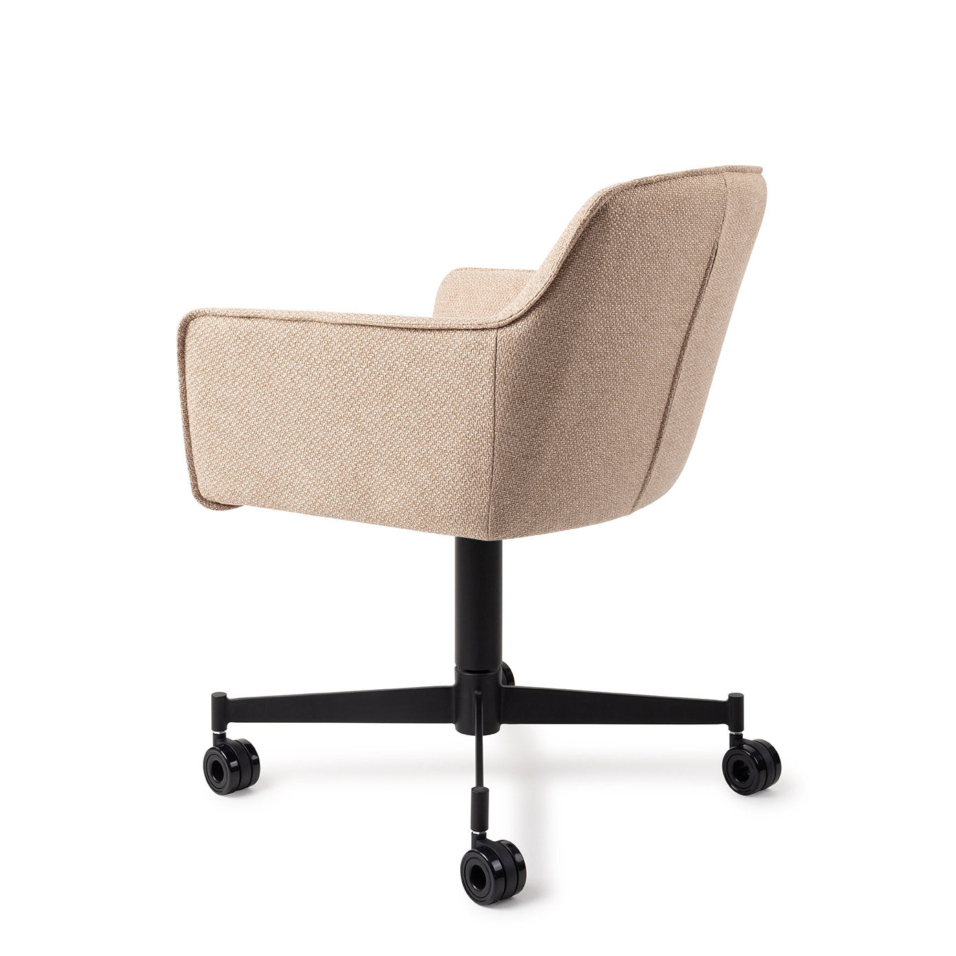 Hofu Dining Chair Wild Walnut Caster Black