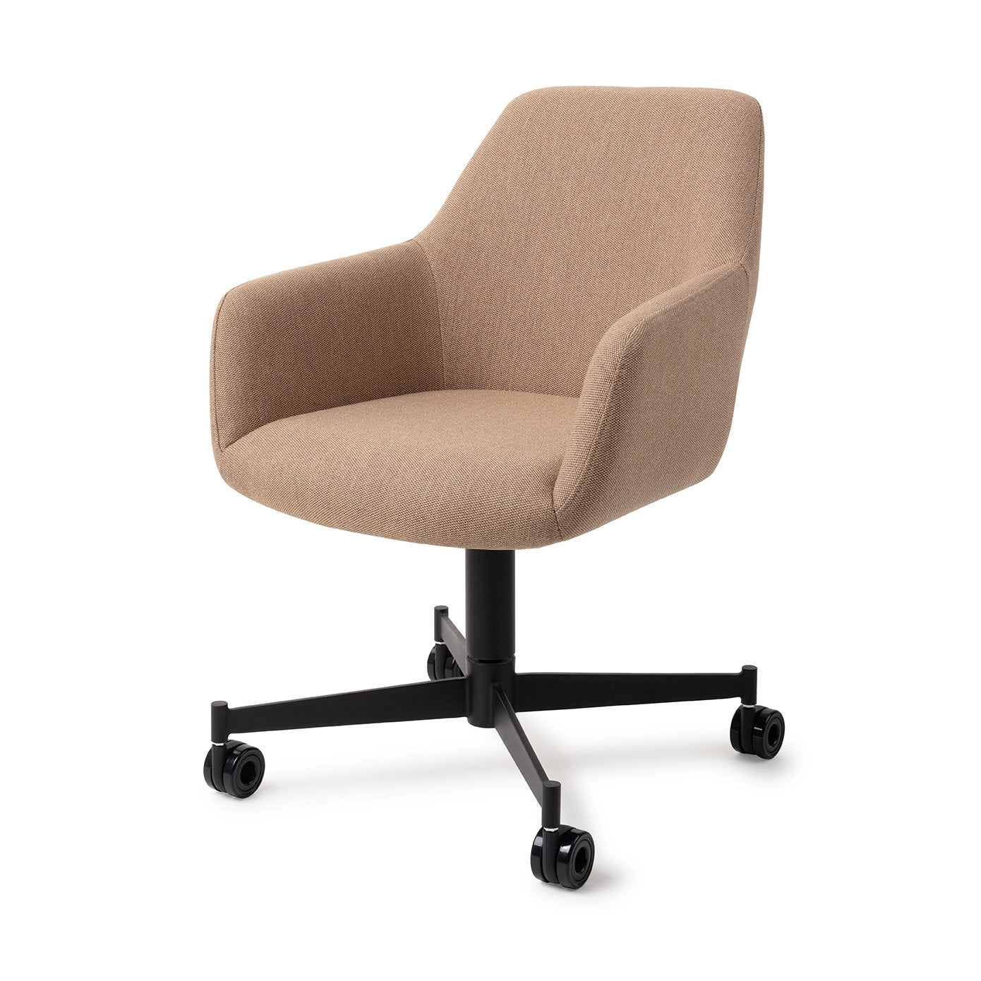 Hiroo Dining Chair Whisper Wheat Caster Black