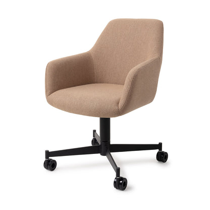 Hiroo Dining Chair Whisper Wheat Caster Black