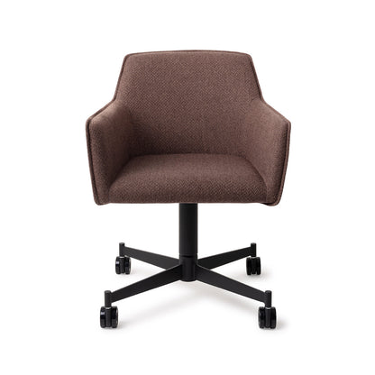 Hofu Dining Chair Potters Clay Caster Black