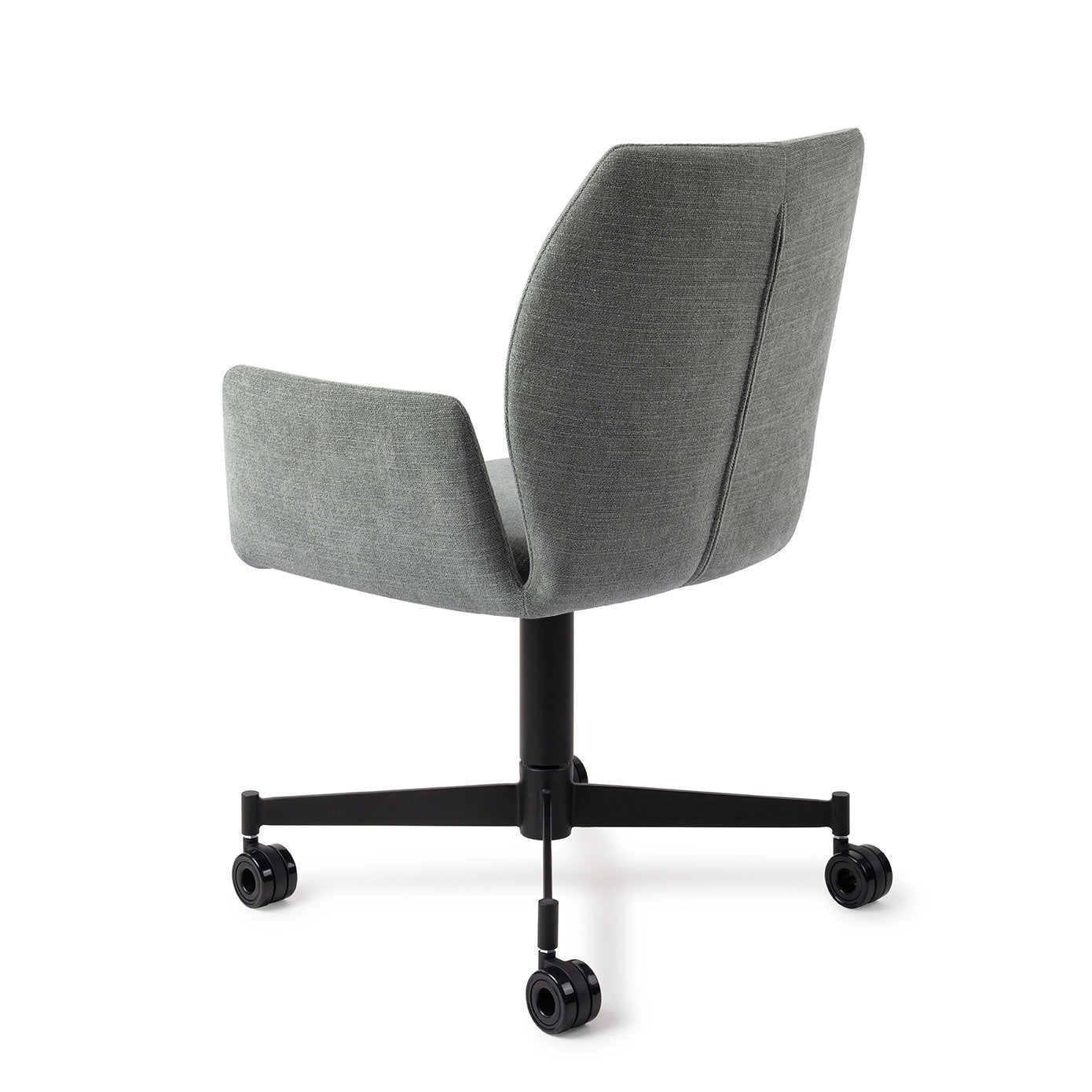 Misaki Dining Chair Breezy Blue Caster Black