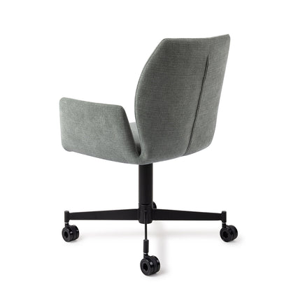 Misaki Dining Chair Breezy Blue Caster Black