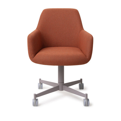 Hiroo Dining Chair Hearth Harmony Caster Grey