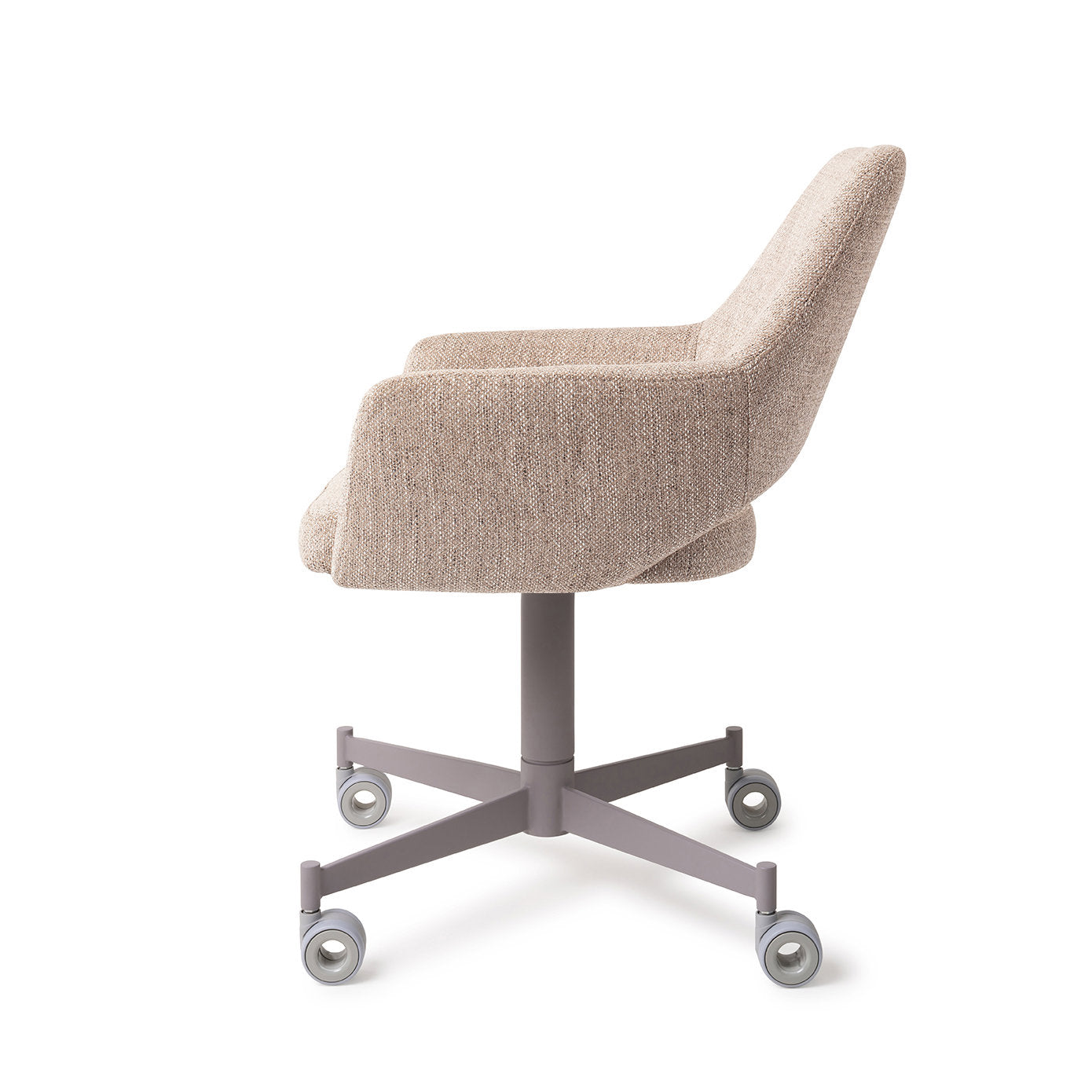 Yanai Dining Chair Biscuit Beach Caster Grey