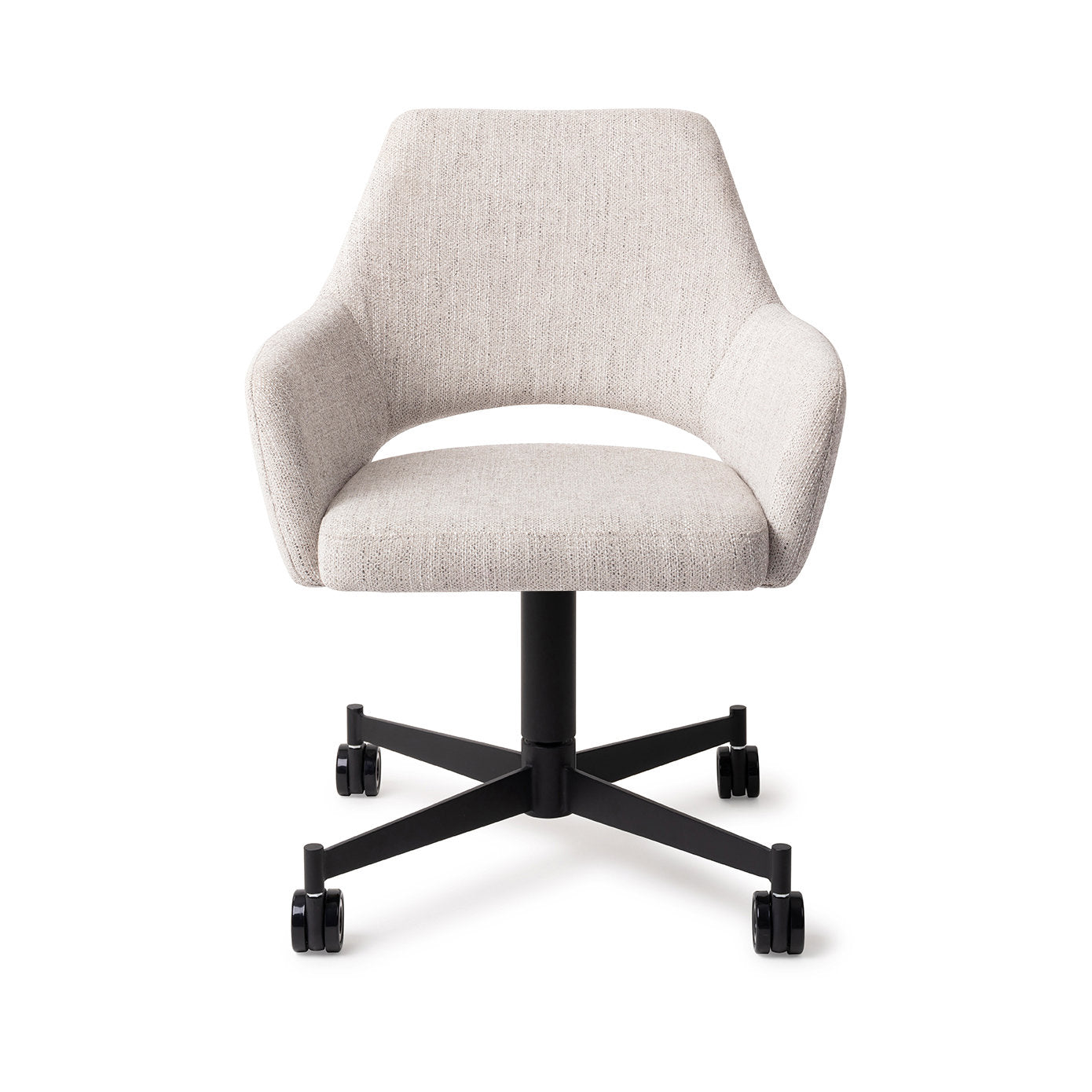 Yanai Dining Chair Pigeon Caster Black