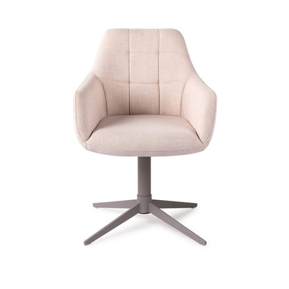 Noto Dining Chair Petal Pink Quad Grey