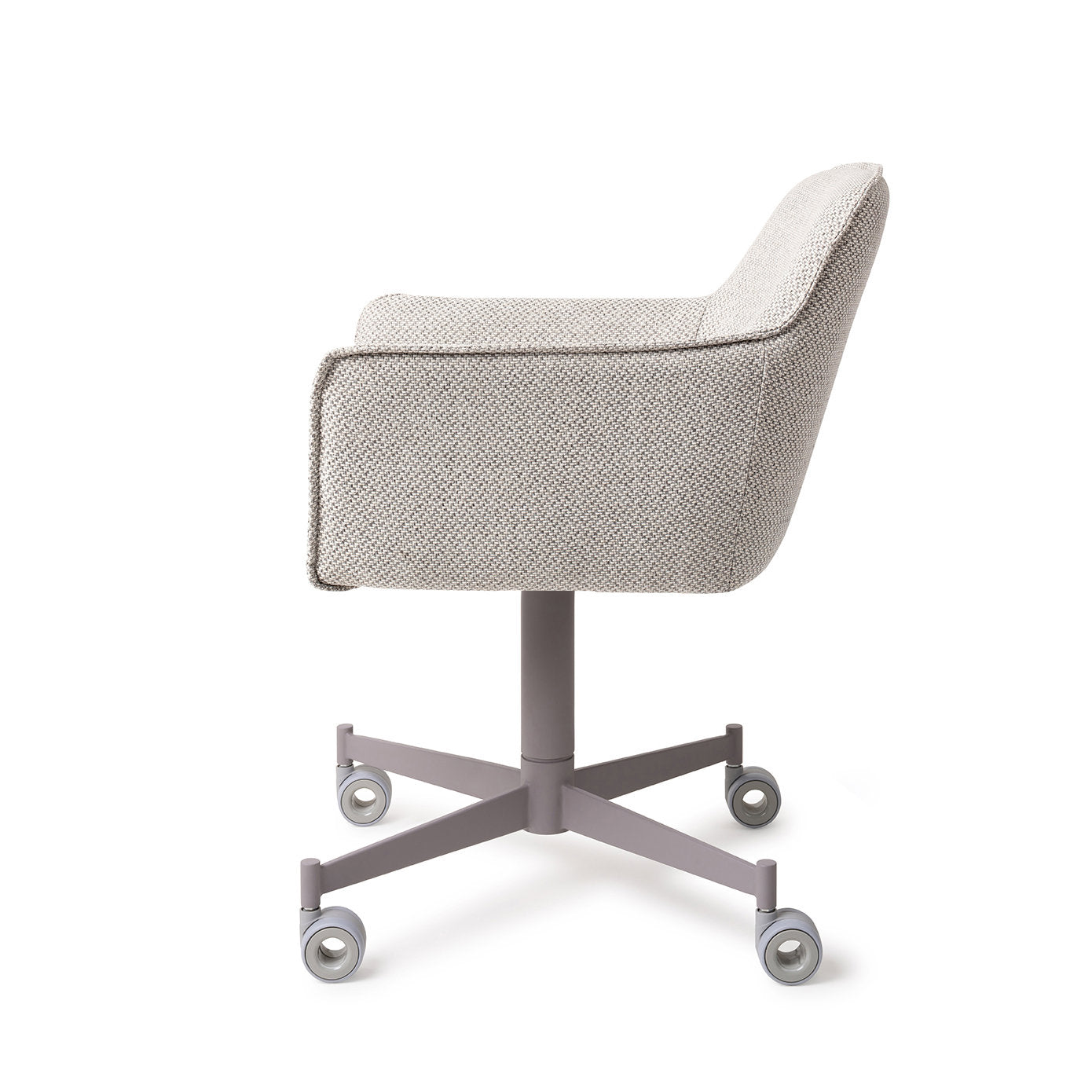 Hofu Dining Chair Checkers Charm Caster Grey