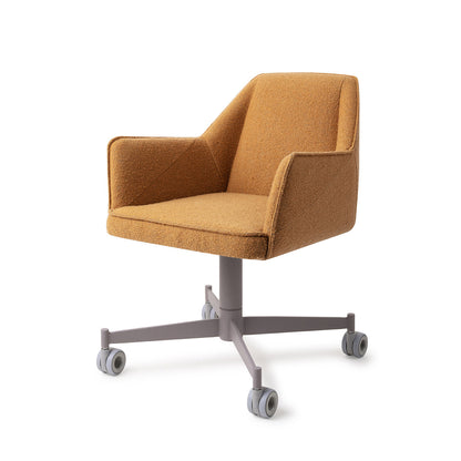 Tome Dining Chair Masai Giraffe Caster Grey