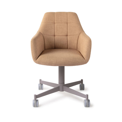 Noto Dining Chair Toasted Toffee Caster Grey