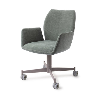 Misaki Dining Chair Breezy Blue Caster Grey