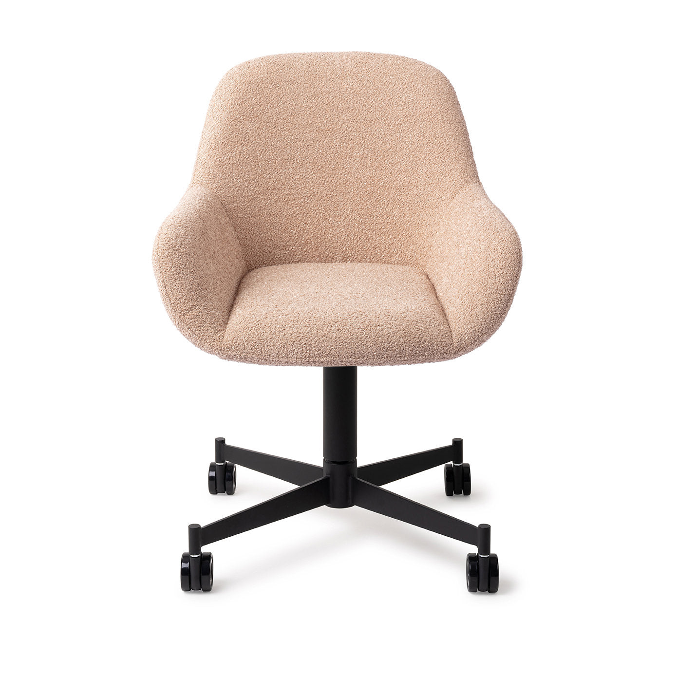 Kushi Dining Chair Flax Relax Caster Black