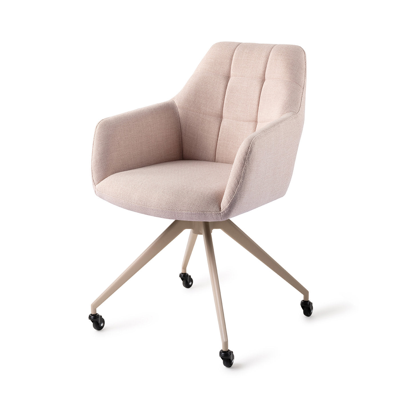 Noto Dining Chair Petal Pink Glide Beige